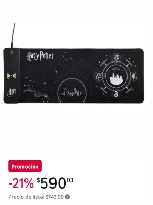 MOUSEPAD DE HARRY POTTER CON CENTRO DE CARGA INALÁMBRICA