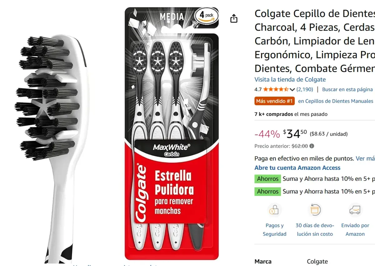 Cepillo de Dientes , 4 Piezas