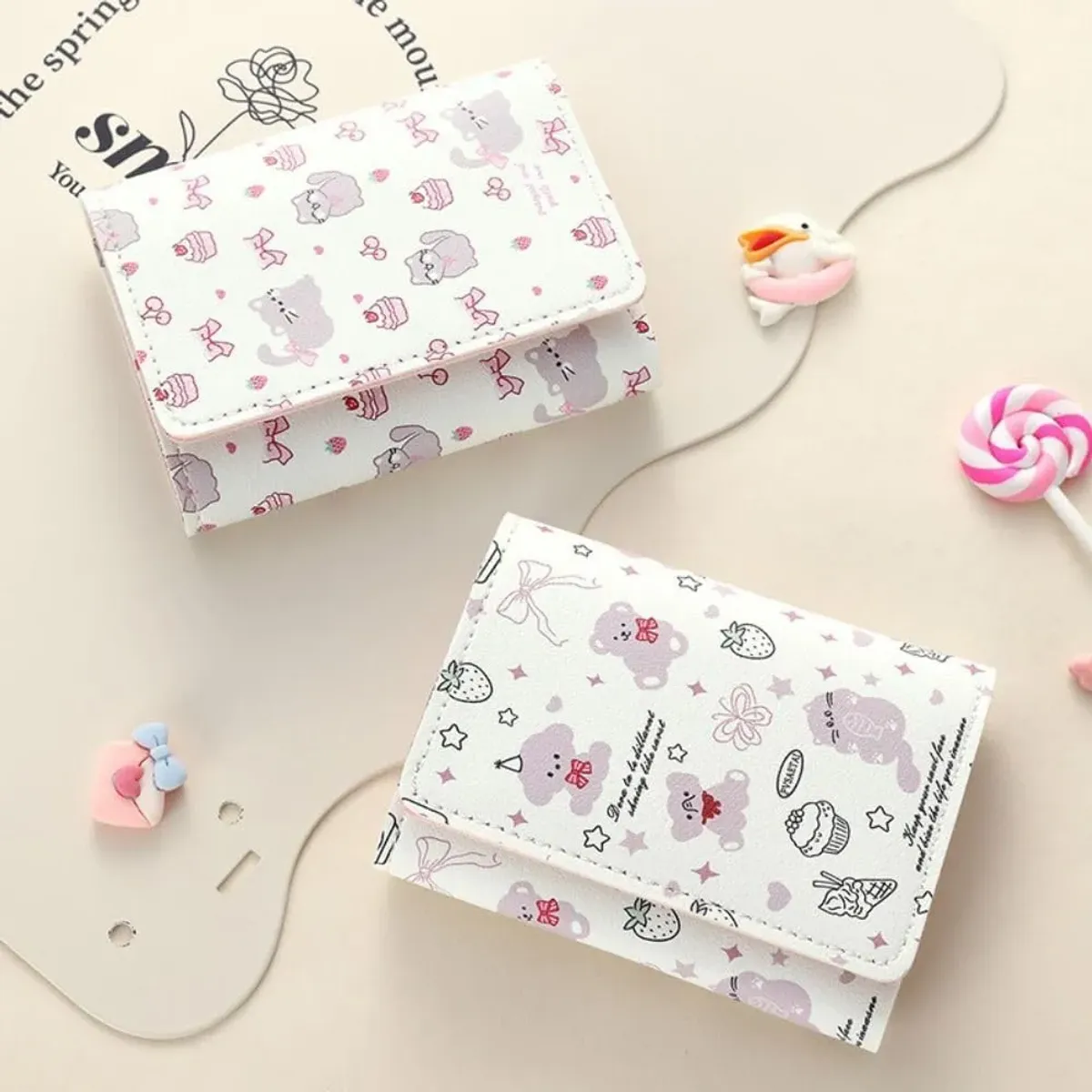 portafolios corta con diseño de gatito Kawaii para tarjetas de poliuretano, diseño de dibujos animados (gato)