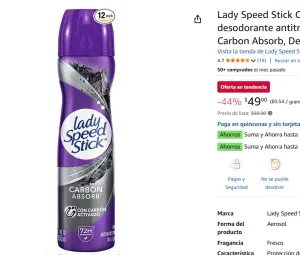 desodorante en aerosol , 91g