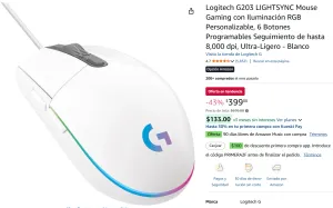 Mouse con Iluminación RGB Personalizable, 