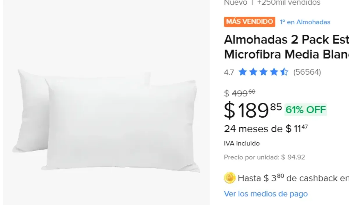 Almohadas 2 Pack 