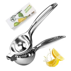 MXHIGO Exprimidor de Limones de Metal Premium, Exprimidor de Cítricos Manual para Cocina y Bar, Extractor de Jugo Alta Resistencia, Herramienta de Prensa de Limón, Cuenco Exprimidor de 7 cm