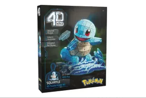 4D Build, Squirtle de Pokémon en 3D, coleccionables de Pokémon, Rompecabezas para Adultos, Juguetes de construcción, Rompecabezas en 3D para Adultos y Adolescentes, 180 Piezas, a Partir de 12 años