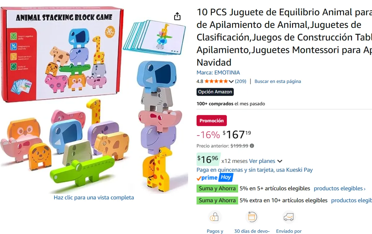 10 PCS Juguete de Equilibrio 