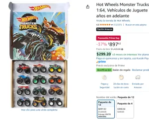 12 PACK DE HOT WHEELS MONSTER TRUCKS