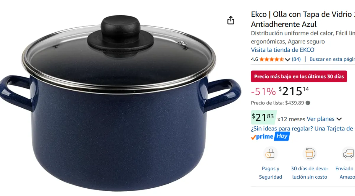 Olla con Tapa de Vidrio 