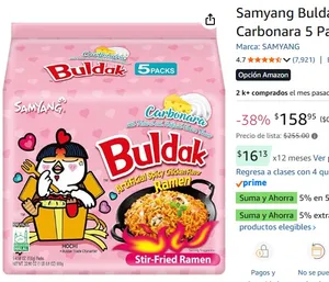 Samyang Buldak Ramen Picante Carbonara 5 Pack