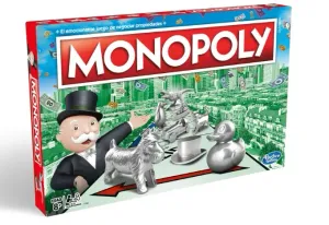 Hasbro Gaming Monopoly - Juego de Mesa de Negociar Propiedades con Bandeja de Almacenamiento y Tokens Grandes para 2 a 6 Jugadores a Partir de 8 años