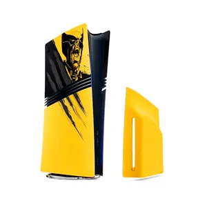 Cubierta de consola PlayStation 5 Pro Edición Limitada Battle Yellow - Marvel’s Wolverine