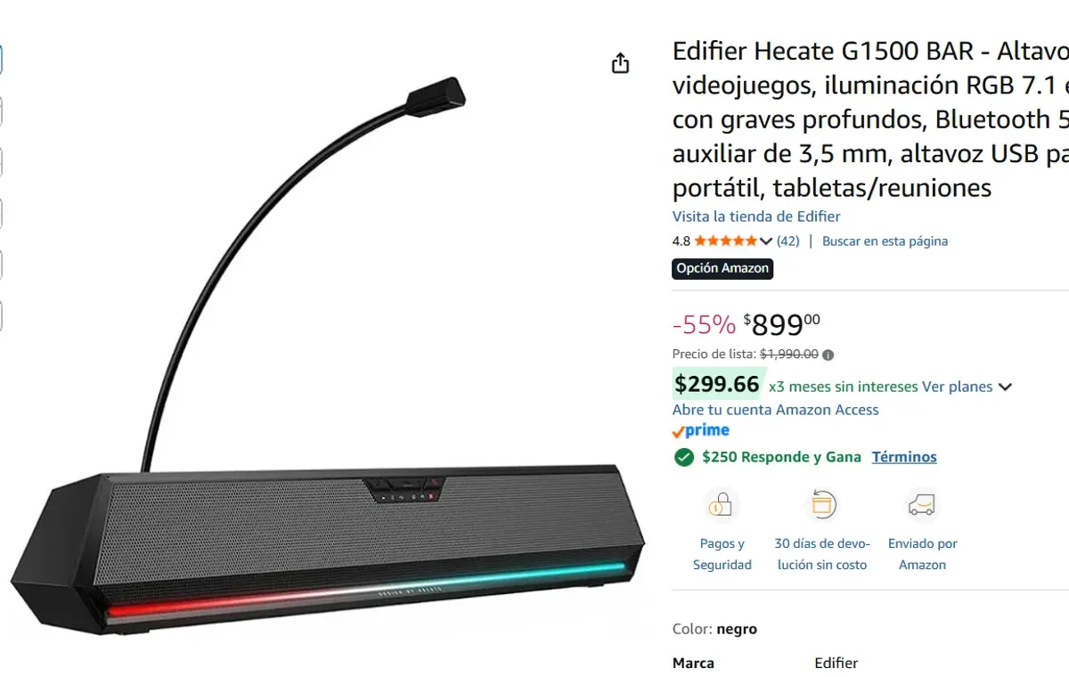 REMATE DE BARRA DE SONIDO GAMER EDIFIER CON MICROFONO 