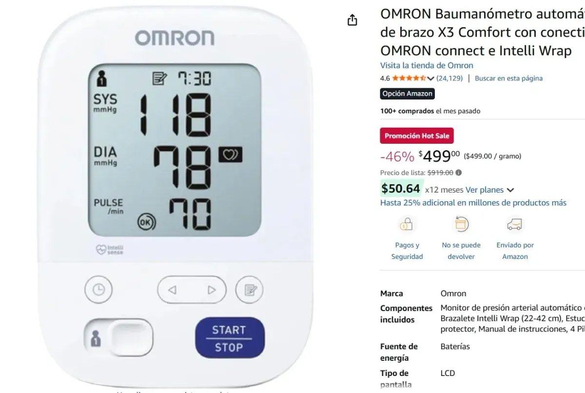 PA QUE NO SE TE BAJE LA PRESION, PA!!! A MITAD DE PRECIO!! Baumanómetro automático    