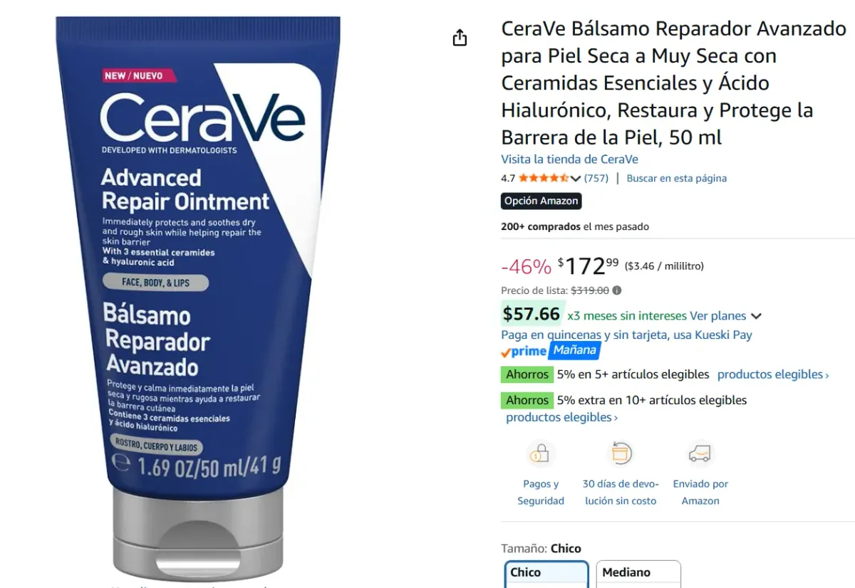 Bálsamo Reparador Avanzado para Piel Seca 