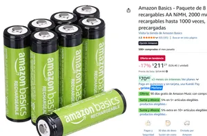Paquete de 8 pilas recargables AA 