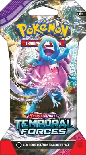 Pokémon TCG: Scarlet & Violet – Paquete de Refuerzo de Mangas temporales (10 Cartas) – EN