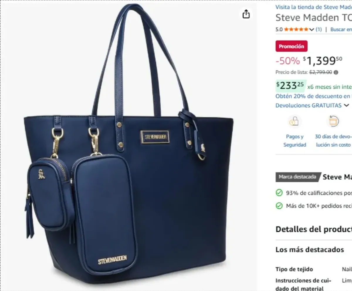 Steve Madden TOTE Bjude Azul