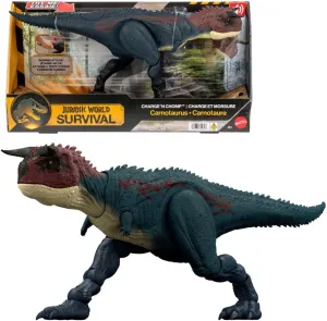 Jurassic World Carnotaurus Embiste y Muerde Dinosaurio de Juguete Movimiento de Ataque y Sonidos para Niños de 4 Años en Adelante