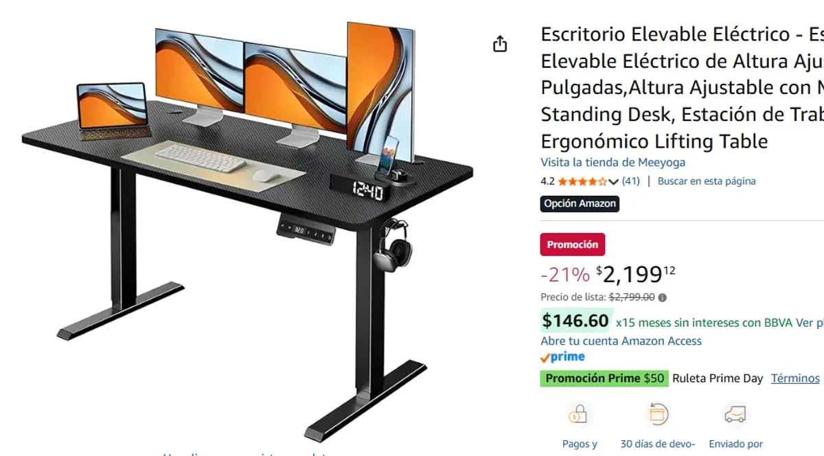 ESCRITORIO CON MARCO ELECTRICO A PRECIAZO