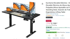 ESCRITORIO CON MARCO ELECTRICO A PRECIAZO