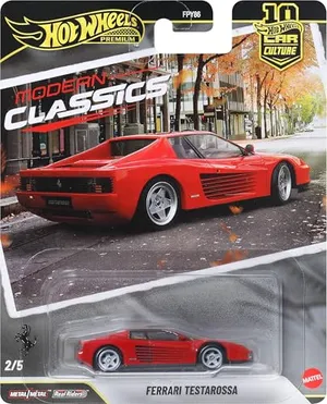 Hot Wheels Collector Vehículo de Colección Auto Cultura Automotriz Ferrari Testarossa 3+