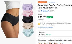 Pantaletas  5piezas