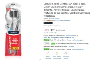 Cepillo Dental Black 2 pzas. 