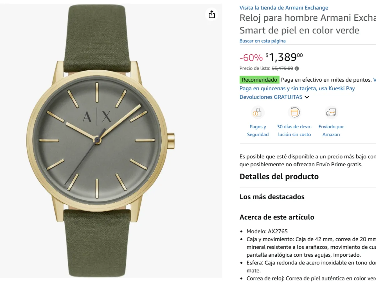 REMATE DE RELOJ ARMANI PARA LA COLECCIÓN