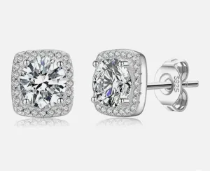 arete cuadrados de plata de ley 925, pequeños y exquisitos, ligeros e hipoalergénicos, regalos de joyería de moda, adecuados para mujeres para llevar en bodas y aniversarios