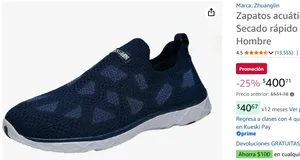 Zapatos acuáticos de Secado rápido para Hombre