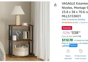 Estantería de Almacenamiento de 3 Niveles
