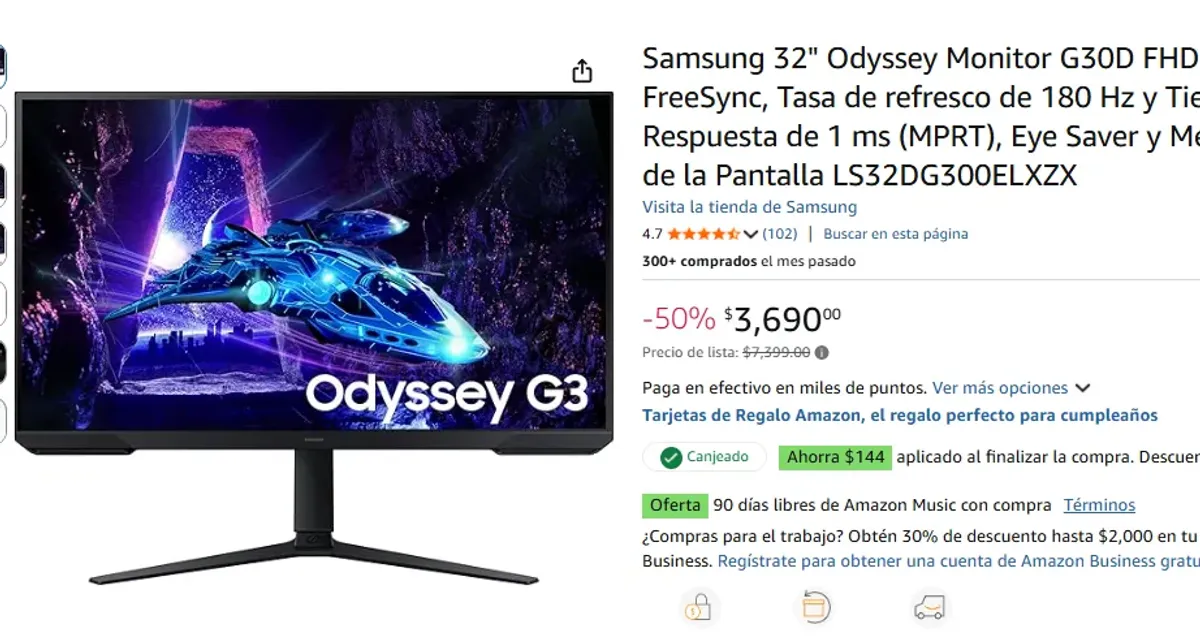 MONITOR SAMSUNG ODYSSEY DE 32"
