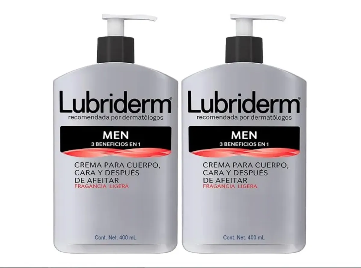 Lubriderm Men 3 en 1 Crema corporal 400ml 2 PACK