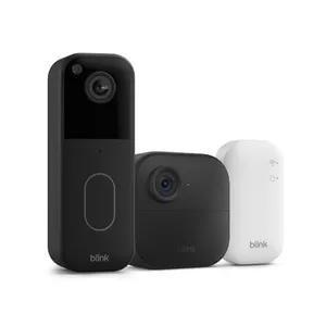 Timbre con cámara Blink + Blink Outdoor 4: incluye Sync Module Core + sistema de una cámara + Timbre con cámara Blink (negro)