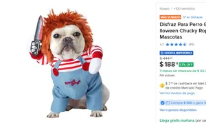 Disfraz Para Perro Gato Halloween Chucky Ropa Para Mascotas