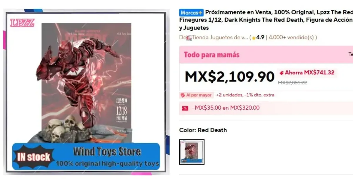 YA SE PUEDE APARTAR EL RED DEATH DE LPZZ TOYS!!! NO COBRA TAXES!!!!
