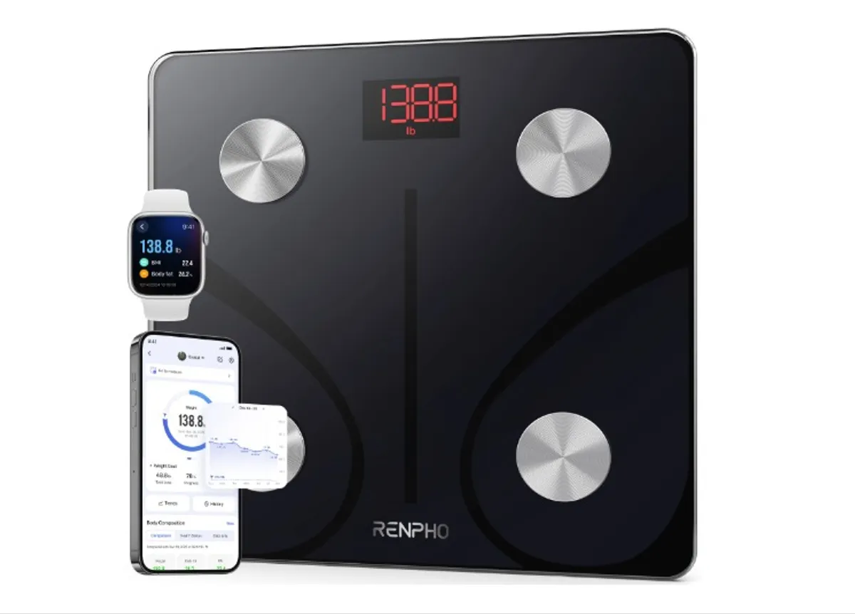 RENPHO Bascula Digital Corporal y Muscular con App, 13 Métricas, IMC, Elis1