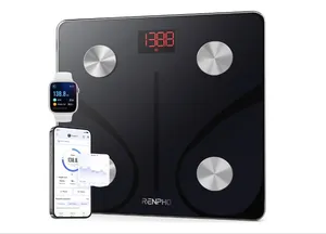 RENPHO Bascula Digital Corporal y Muscular con App, 13 Métricas, IMC, Elis1