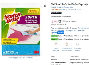 Paño Esponja Superabsorbente, 3 Pack