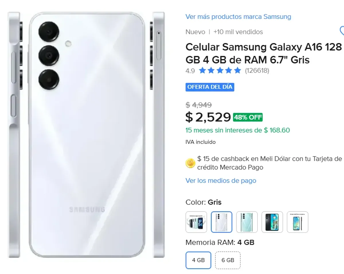Celular Samsung Galaxy A16 128 GB 