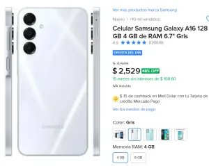 Celular Samsung Galaxy A16 128 GB 