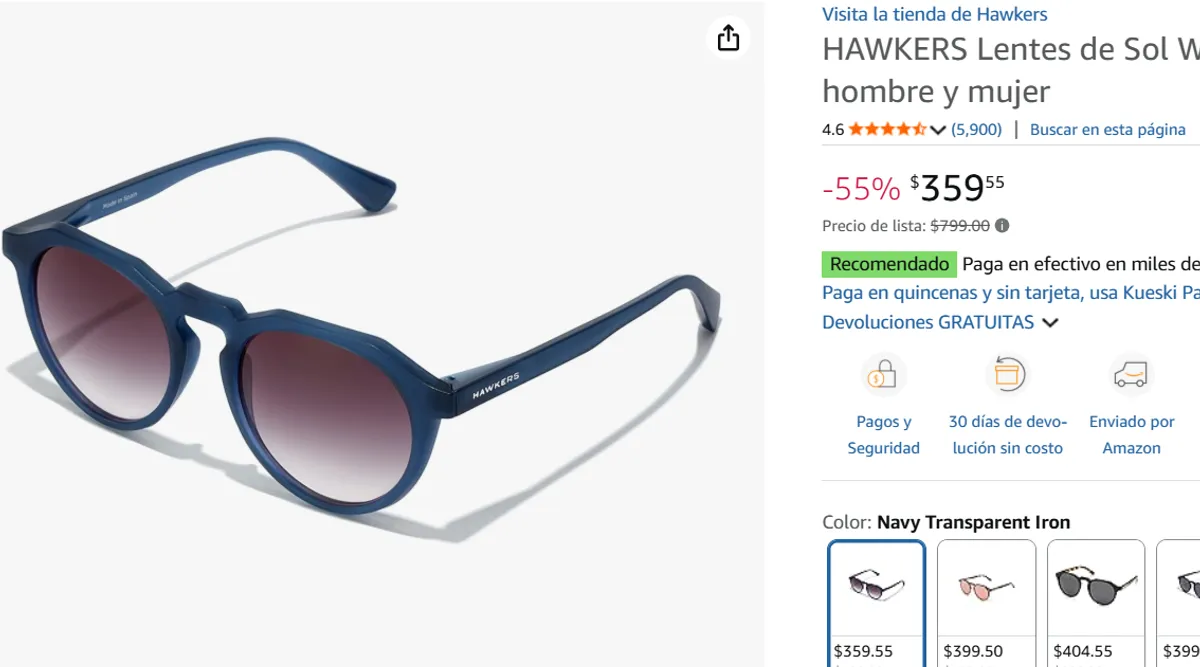 HAWKERS Lentes 