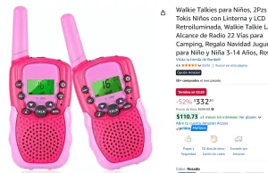 Walkie Talkies para Niños, 2Pzs 