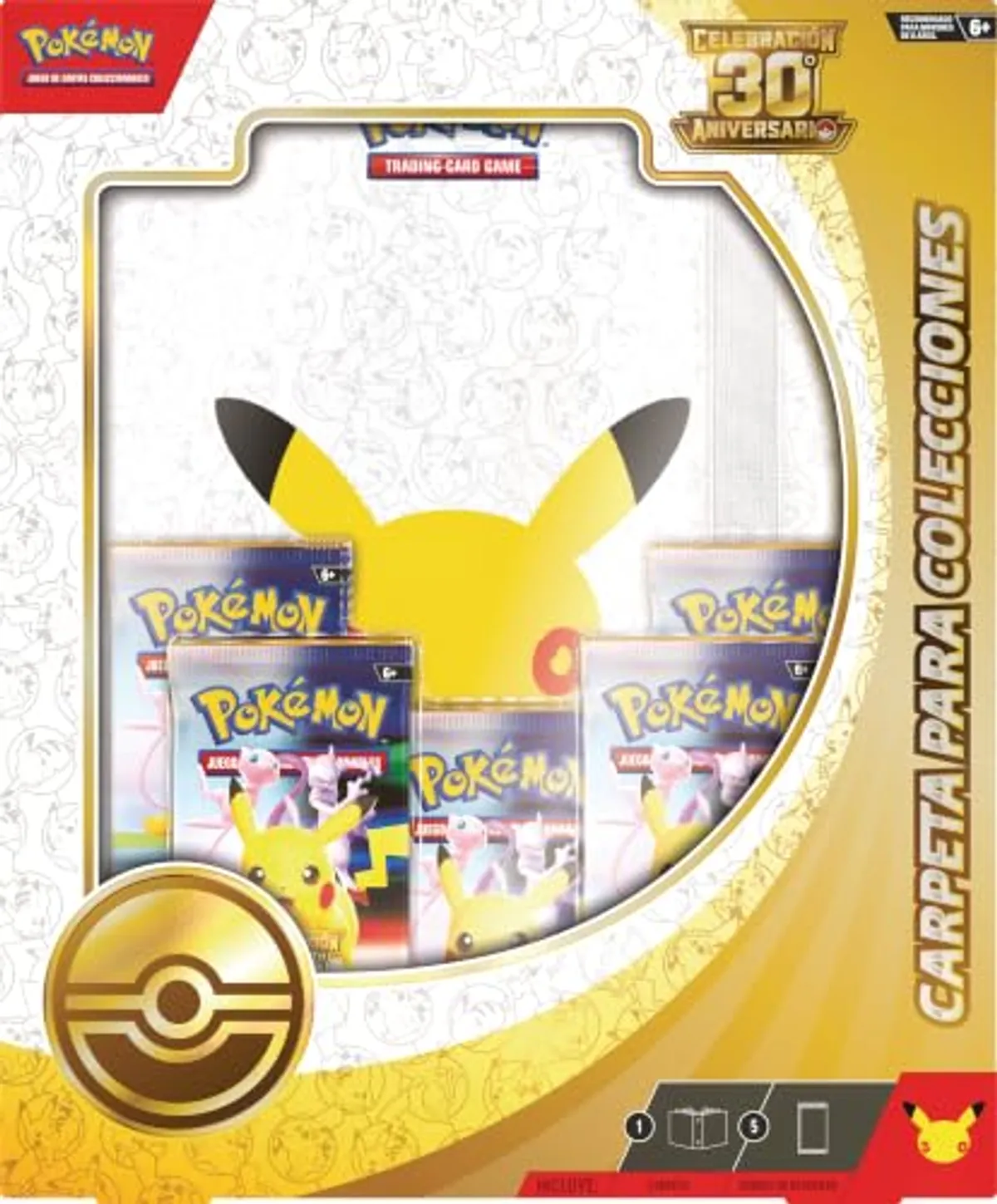 Pokémon Carpeta para Colecciones DE CELEBRACIÓN 30.º Aniversario DE JCC Producto EN ESPAÑOL LATINOAMERICANO