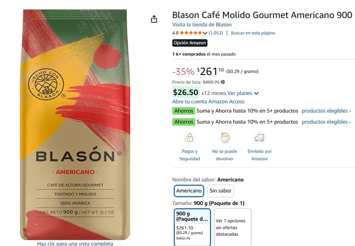 Café Molido Gourmet 900 g