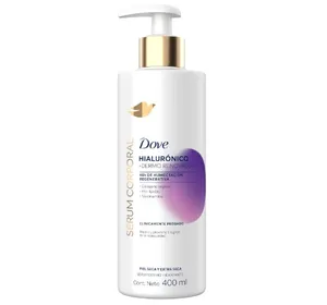 DOVE Sérum Corporal en Crema Dermo Renovador con Ácido Hialurónico que repara y previene 5 signos de la resequedad para piel seca y extra seca 400 ml