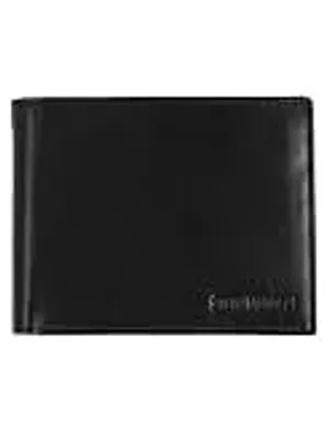 Steve Madden - portafolios delgada de piel para hombre con capacidad extra adjunta con bolsillos abatibles, Negro (Guante), Talla única