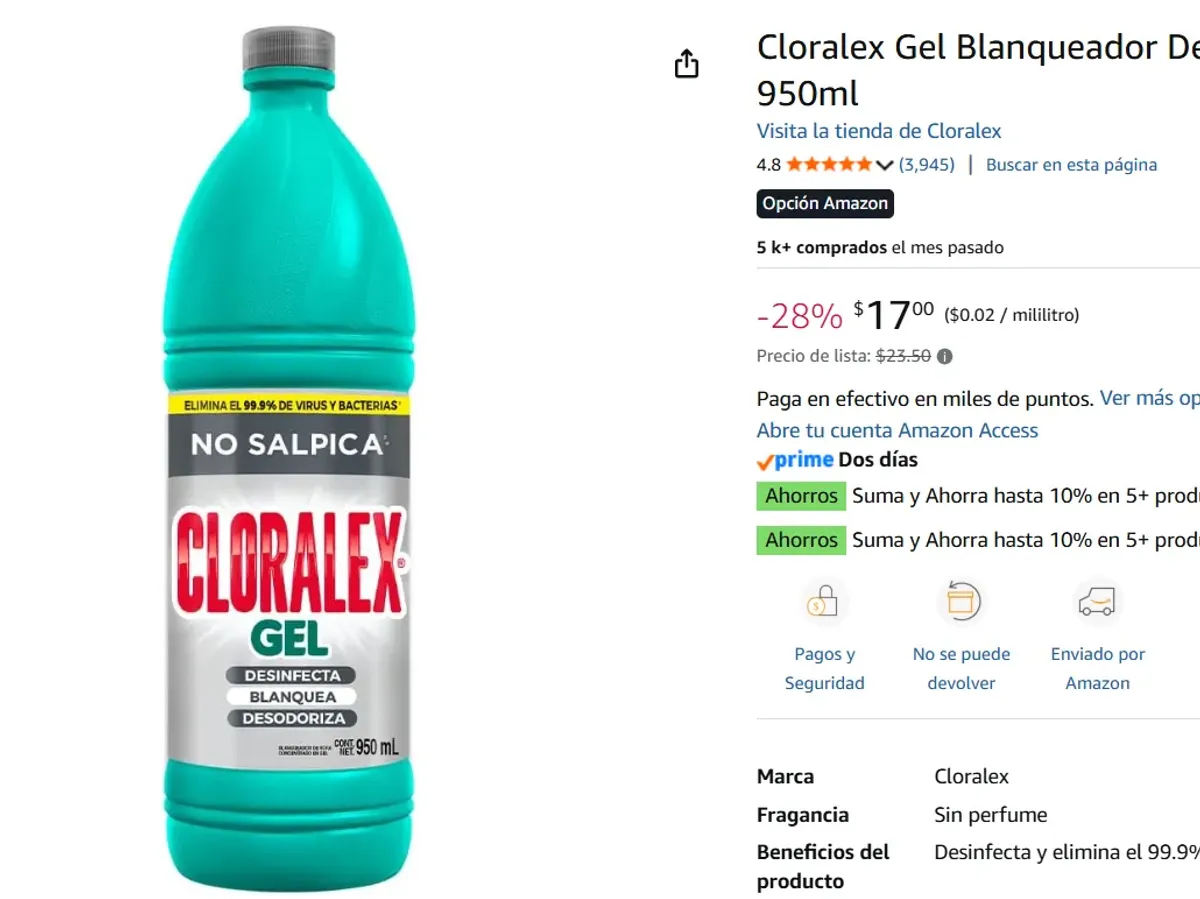 cloro Desinfectante 950ml