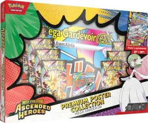 Pokémon TCG: Mega Evolution—Ascended Heroes - Premium Poster Collection—Mega Gardevoir, 10 Piezas