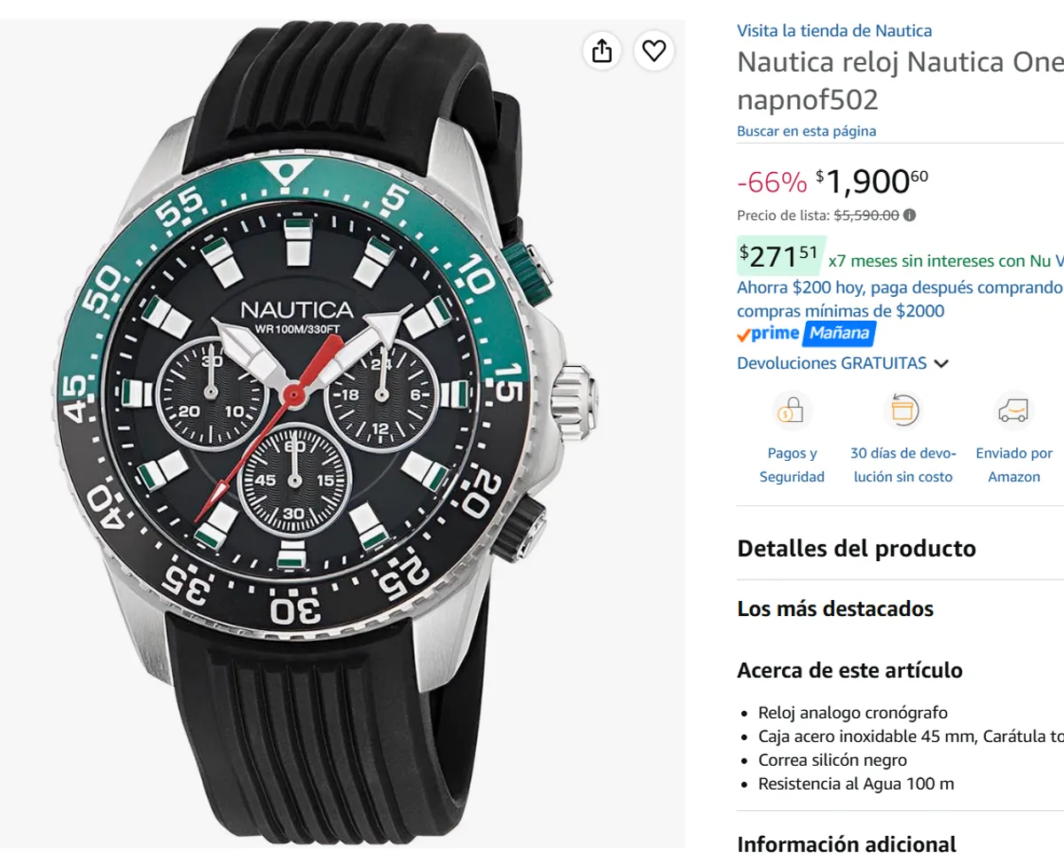 Nautica reloj 