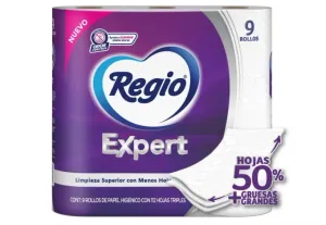 Regio Expert Papel Higienico 9 rollos 112 hojas